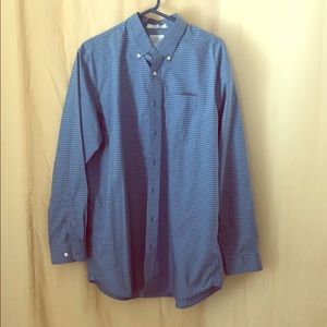 LL Bean Wrinkle after Long Sleeve Shirt sz L- TALL